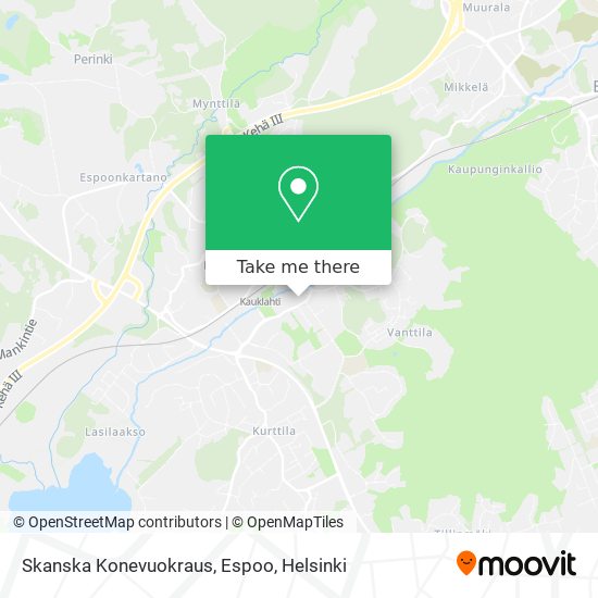 Skanska Konevuokraus, Espoo map