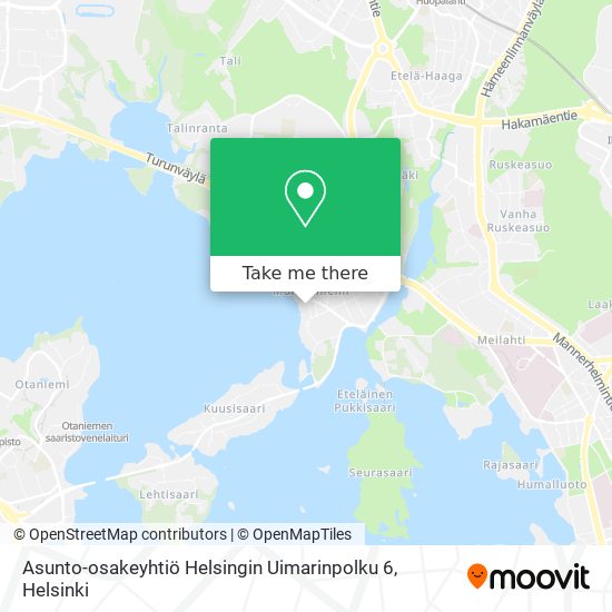Asunto-osakeyhtiö Helsingin Uimarinpolku 6 map