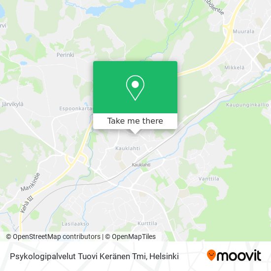 Psykologipalvelut Tuovi Keränen Tmi map