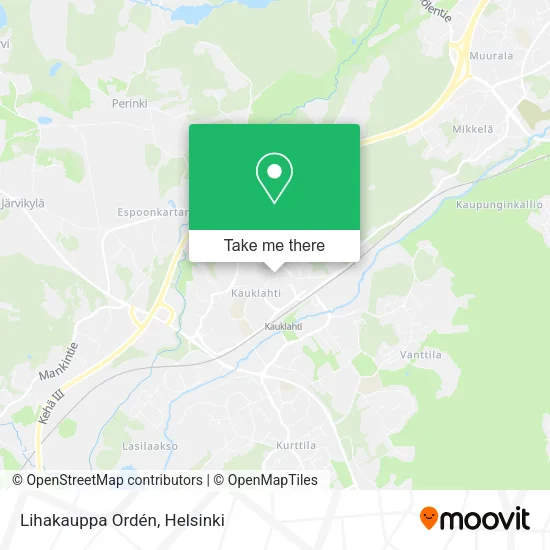 Lihakauppa Ordén map