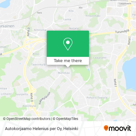 Autokorjaamo Helenius per Oy map