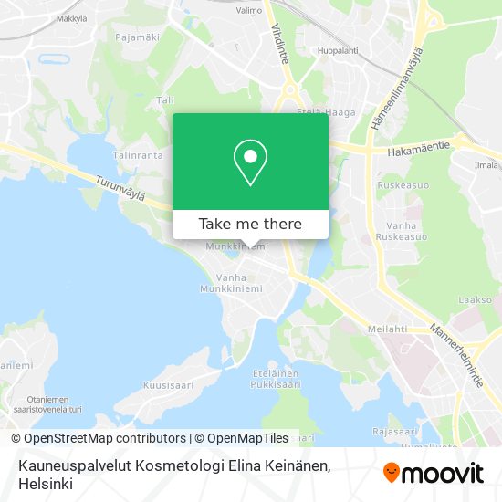 Kauneuspalvelut Kosmetologi Elina Keinänen map