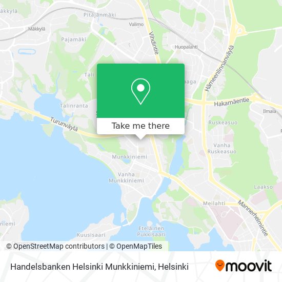 Handelsbanken Helsinki Munkkiniemi map