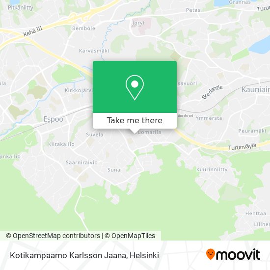 Kotikampaamo Karlsson Jaana map