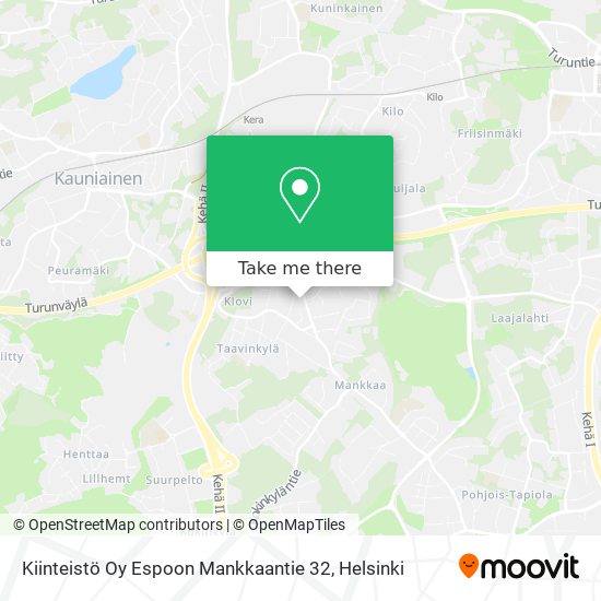 Kiinteistö Oy Espoon Mankkaantie 32 map