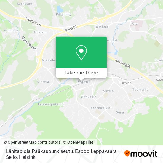 Lähitapiola Pääkaupunkiseutu, Espoo Leppävaara Sello map