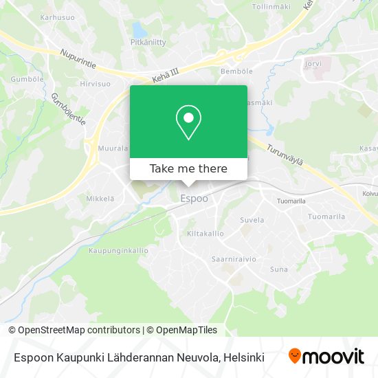 Espoon Kaupunki Lähderannan Neuvola map