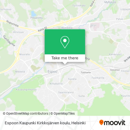 Espoon Kaupunki Kirkkojärven koulu map