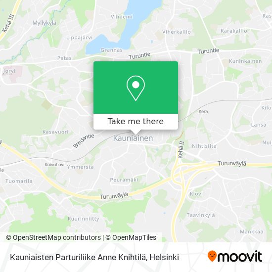 Kauniaisten Parturiliike Anne Knihtilä map