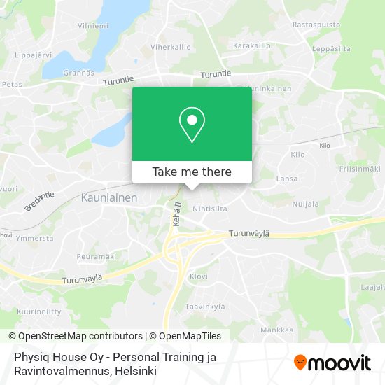 Physiq House Oy - Personal Training ja Ravintovalmennus map