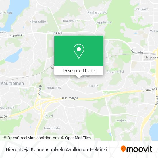 Hieronta-ja Kauneuspalvelu Avallonica map