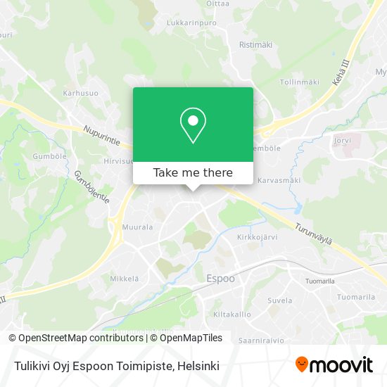 Tulikivi Oyj Espoon Toimipiste map