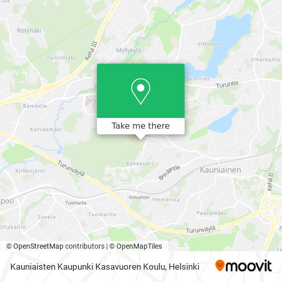 Kauniaisten Kaupunki Kasavuoren Koulu map