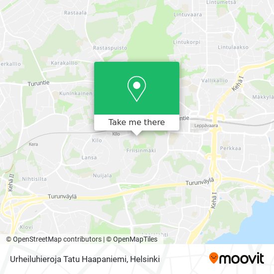 Urheiluhieroja Tatu Haapaniemi map