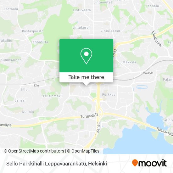 Sello Parkkihalli Leppävaarankatu map