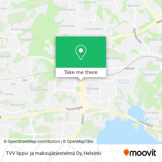 TVV lippu- ja maksujärjestelmä Oy map