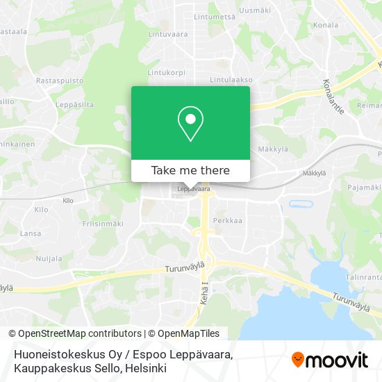 Huoneistokeskus Oy / Espoo Leppävaara, Kauppakeskus Sello map