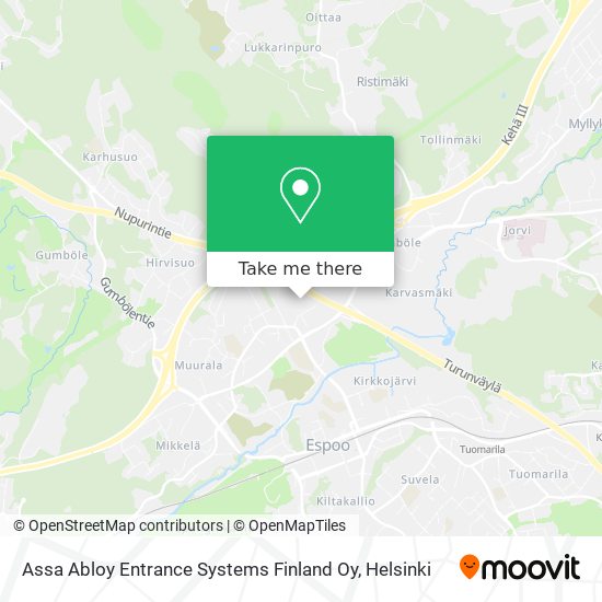 Assa Abloy Entrance Systems Finland Oy map