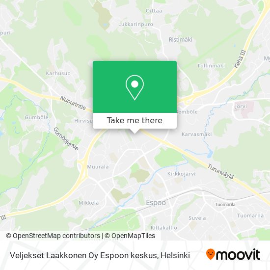 Veljekset Laakkonen Oy Espoon keskus map