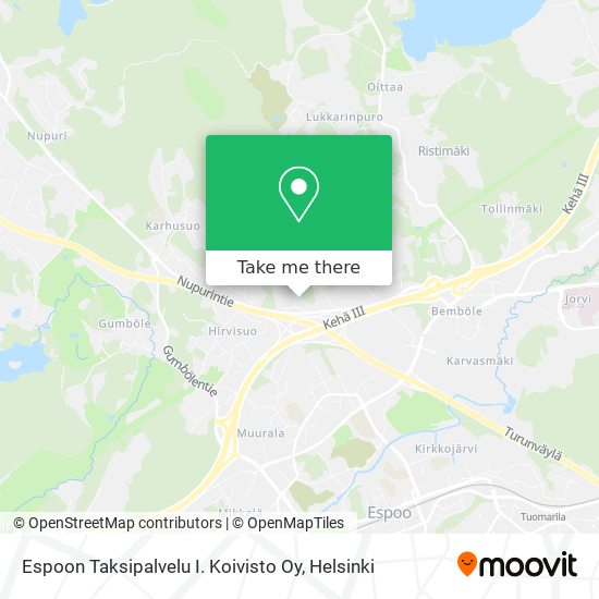 Espoon Taksipalvelu I. Koivisto Oy map