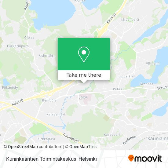 Kuninkaantien Toimintakeskus map