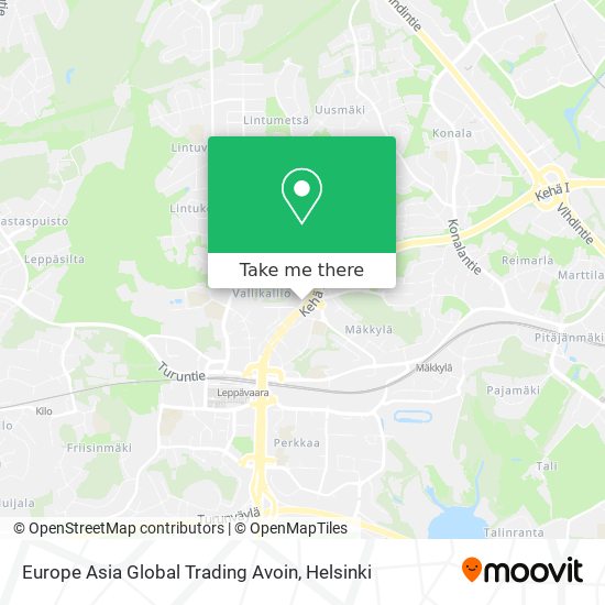 Europe Asia Global Trading Avoin map