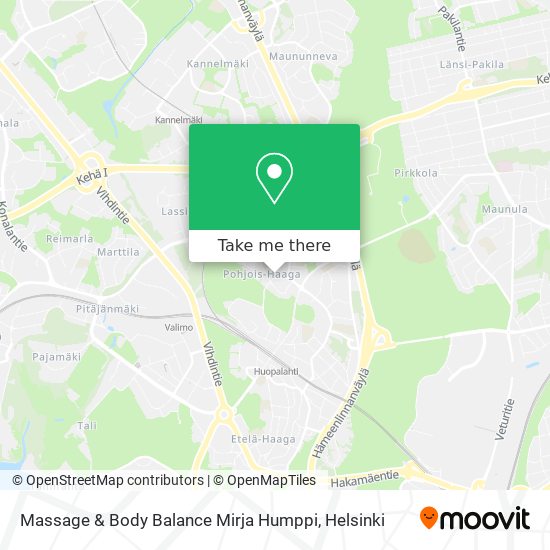 Massage & Body Balance Mirja Humppi map