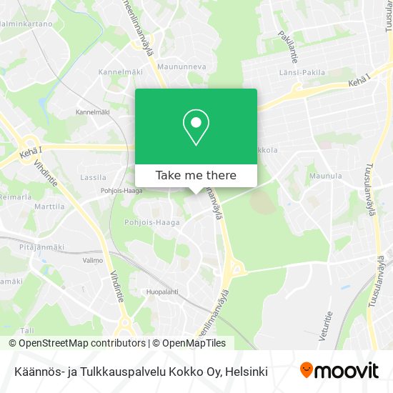 Käännös- ja Tulkkauspalvelu Kokko Oy map