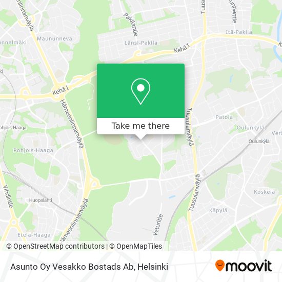 Asunto Oy Vesakko Bostads Ab map