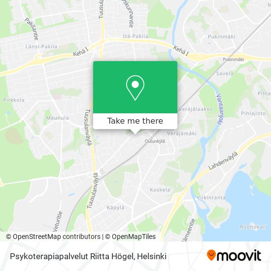Psykoterapiapalvelut Riitta Högel map