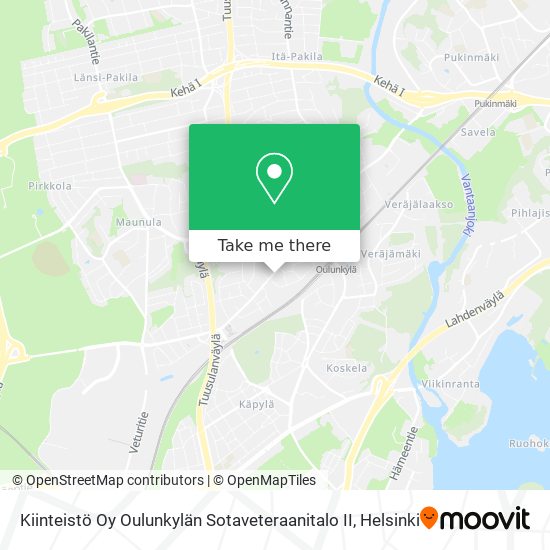 Kiinteistö Oy Oulunkylän Sotaveteraanitalo II map
