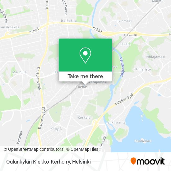 Oulunkylän Kiekko-Kerho ry map