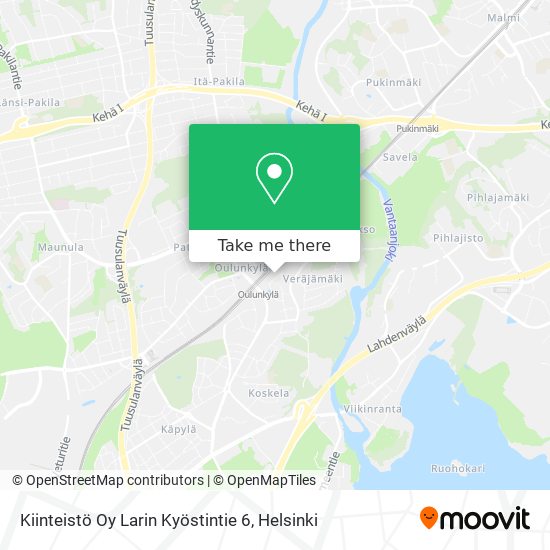 Kiinteistö Oy Larin Kyöstintie 6 map