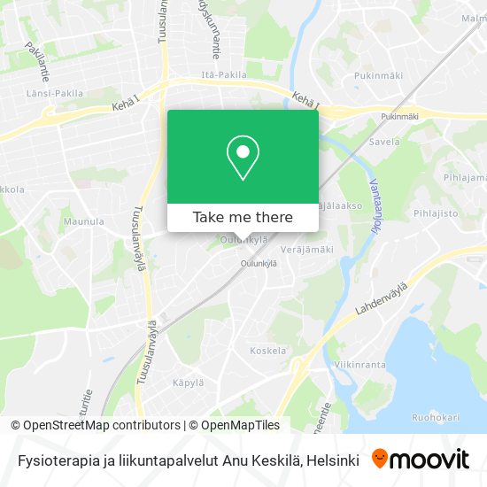 Fysioterapia ja liikuntapalvelut Anu Keskilä map