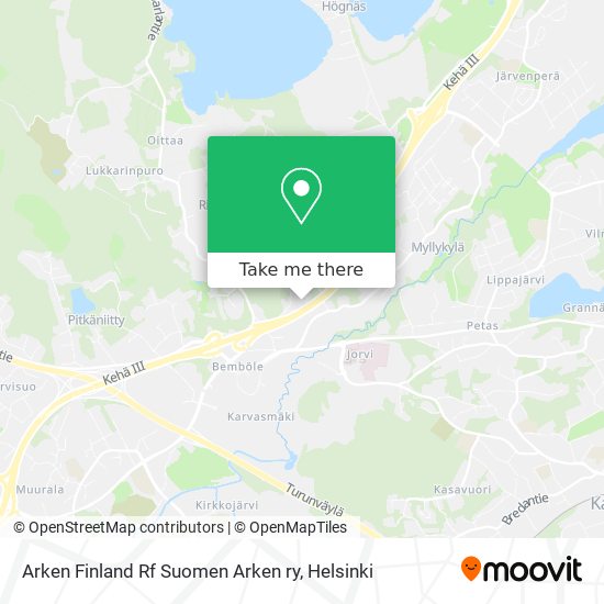 Arken Finland Rf Suomen Arken ry map