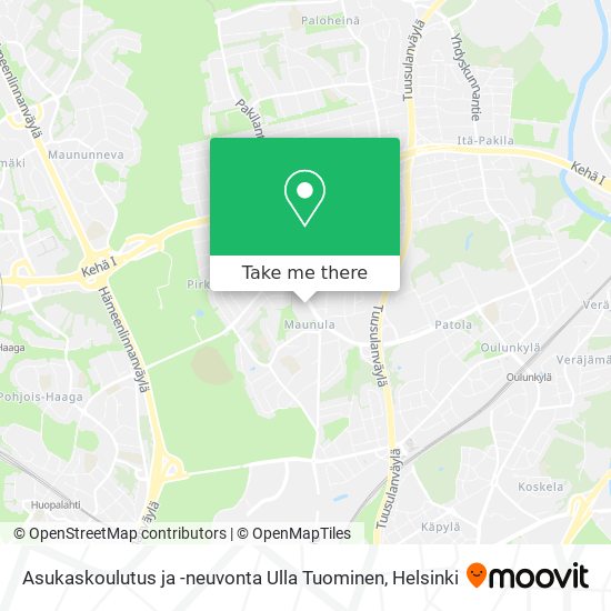 Asukaskoulutus ja -neuvonta Ulla Tuominen map