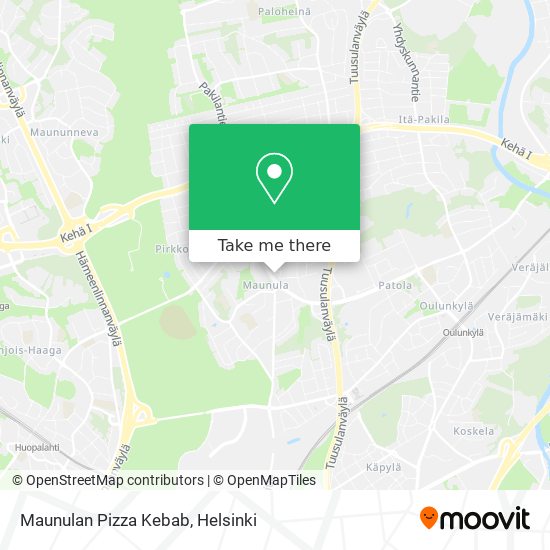 Maunulan Pizza Kebab map