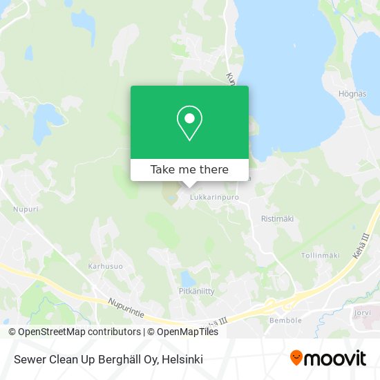 Sewer Clean Up Berghäll Oy map