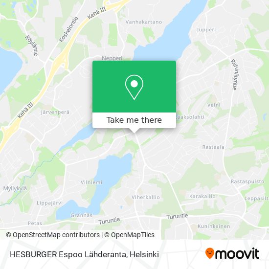 HESBURGER Espoo Lähderanta map