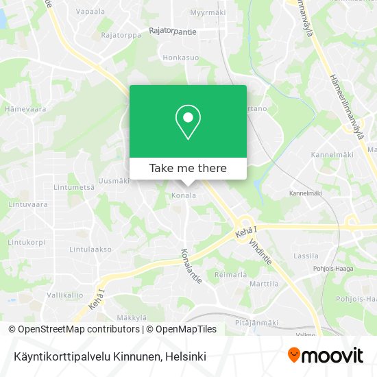 Käyntikorttipalvelu Kinnunen map