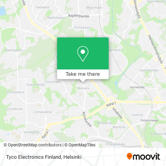 Tyco Electronics Finland map