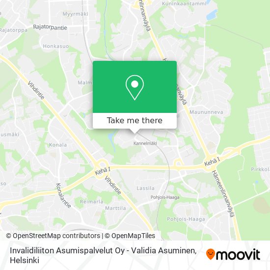 Invalidiliiton Asumispalvelut Oy - Validia Asuminen map
