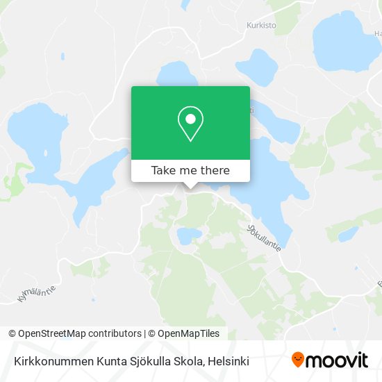 Kirkkonummen Kunta Sjökulla Skola map