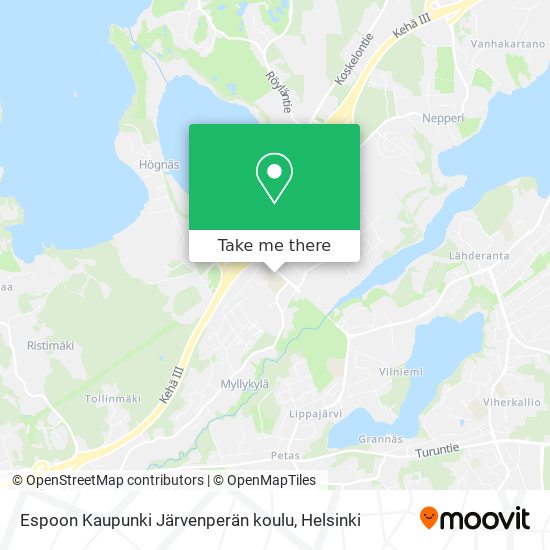 Espoon Kaupunki Järvenperän koulu map