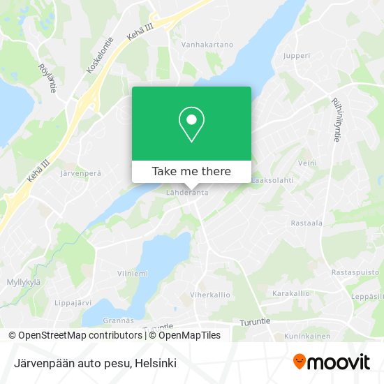 Järvenpään auto pesu map