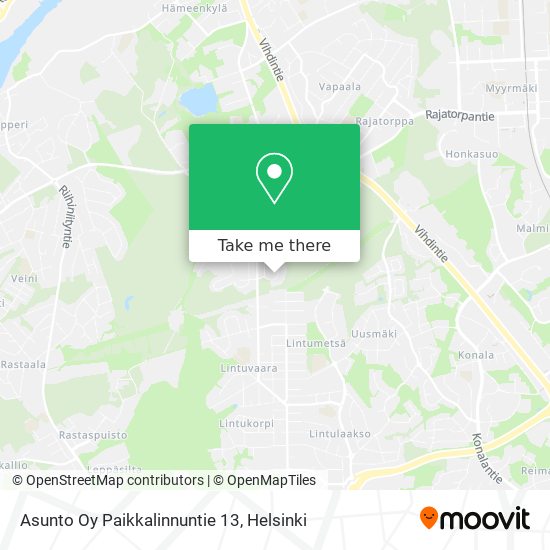 Asunto Oy Paikkalinnuntie 13 map