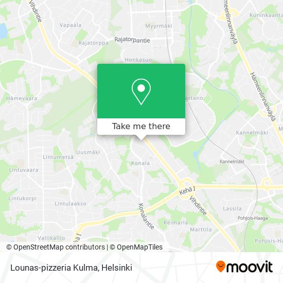 Lounas-pizzeria Kulma map