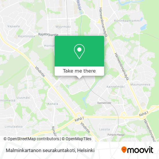 Malminkartanon seurakuntakoti map