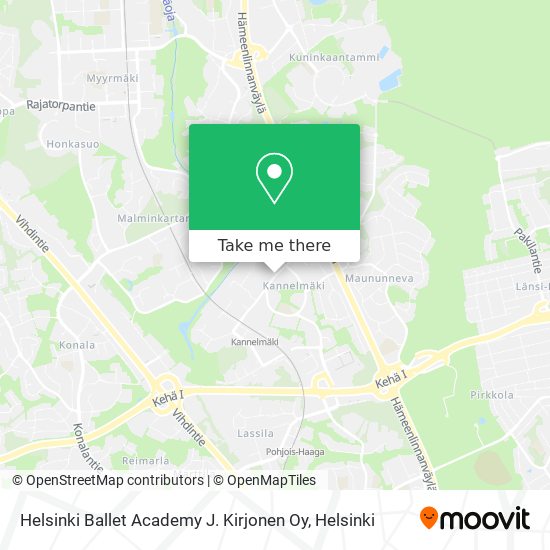 Helsinki Ballet Academy J. Kirjonen Oy map