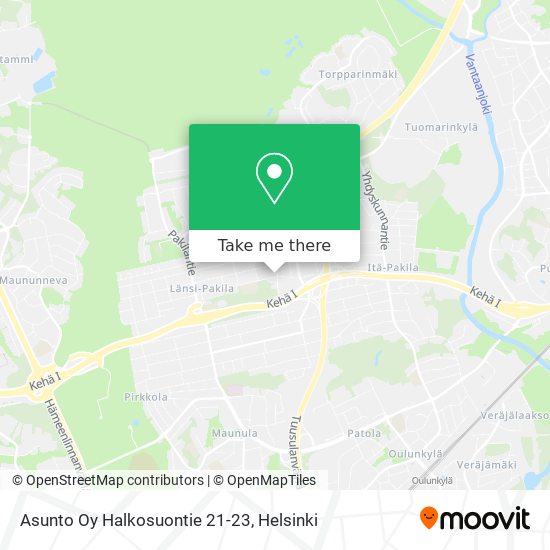 Asunto Oy Halkosuontie 21-23 map